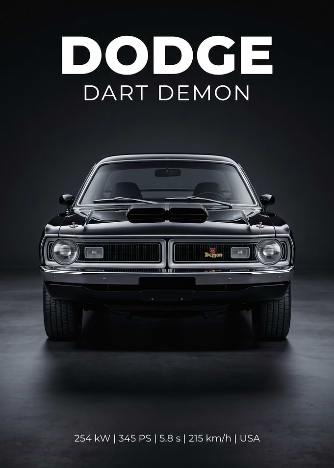 Dodge Dart Demon Car Poster