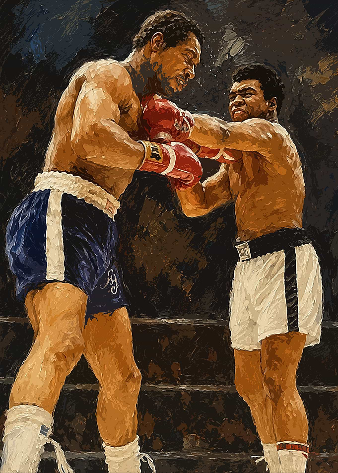 Boxing Match Painting