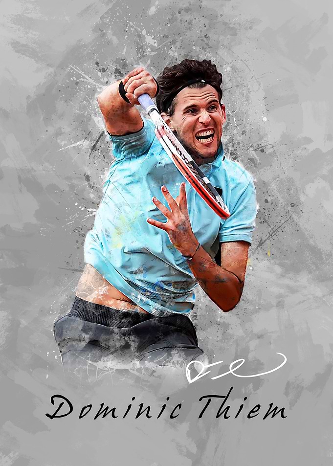 Dominic Thiem Tennis Player Portrait