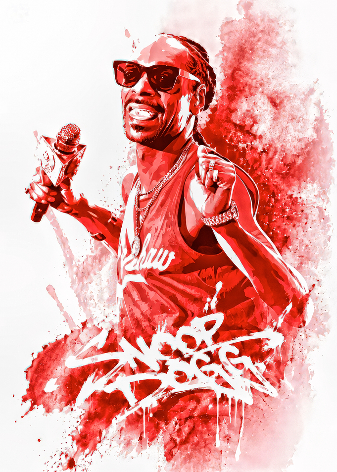 Snoop Dogg Red Splash Art