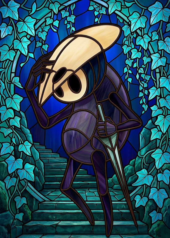 Hollow Knight: Quirrel Stained Glass Art