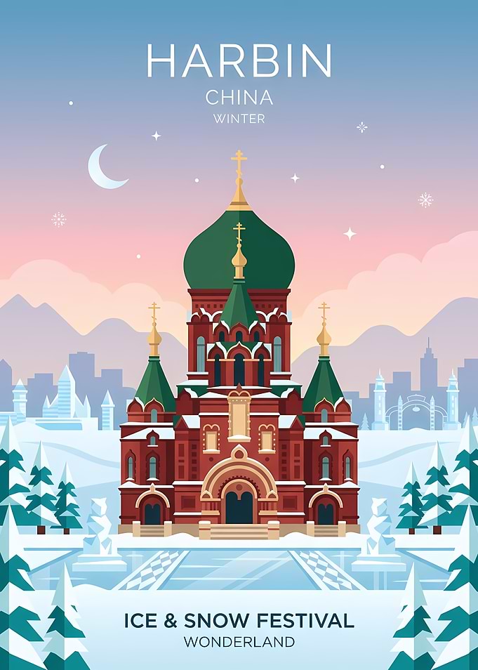 Harbin Ice and Snow Festival Poster