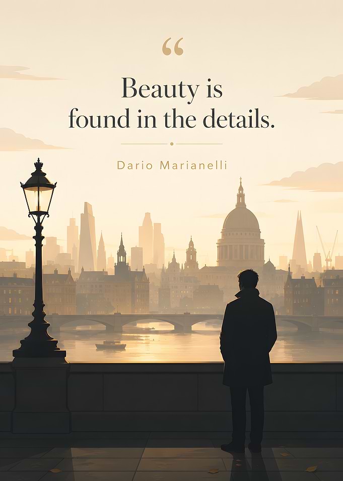 London cityscape quote art