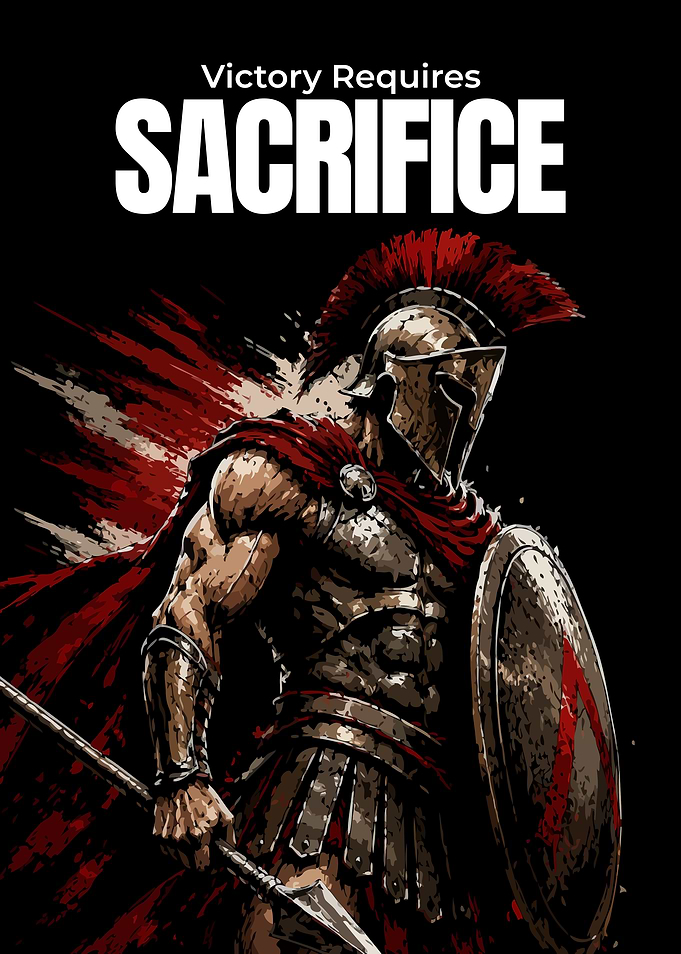Spartan Warrior Victory Requires Sacrifice