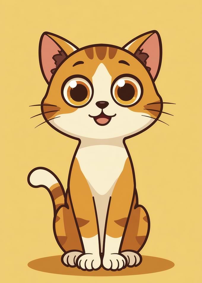 Cheerful Ginger Cat