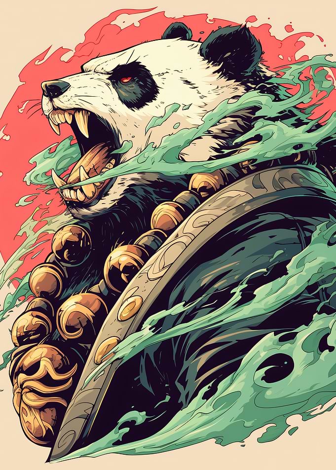 Fierce Panda Warrior