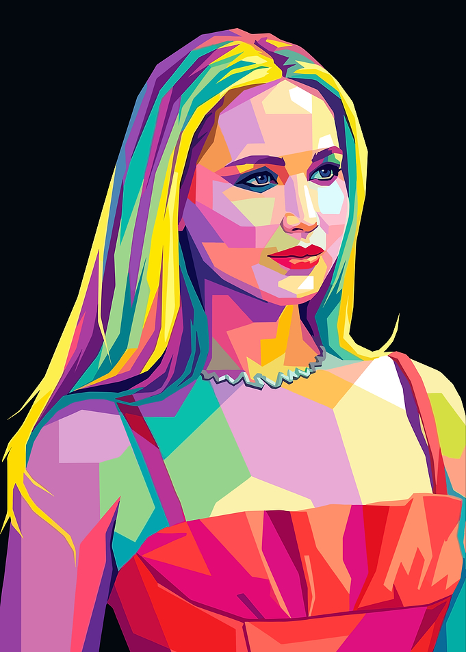 Jennifer Lawrence Pop Art Portrait