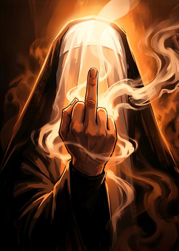 The Holy Rebel, Edgy Nun Graphic Poster