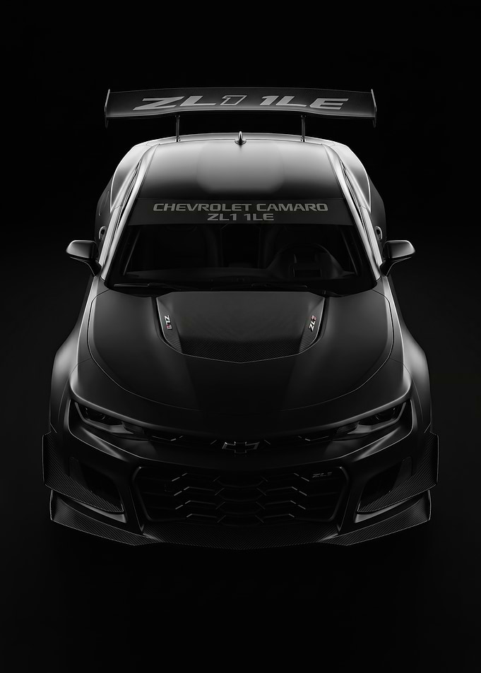 sleek Chevrolet Camaro ZL1 1LE Black Race Car