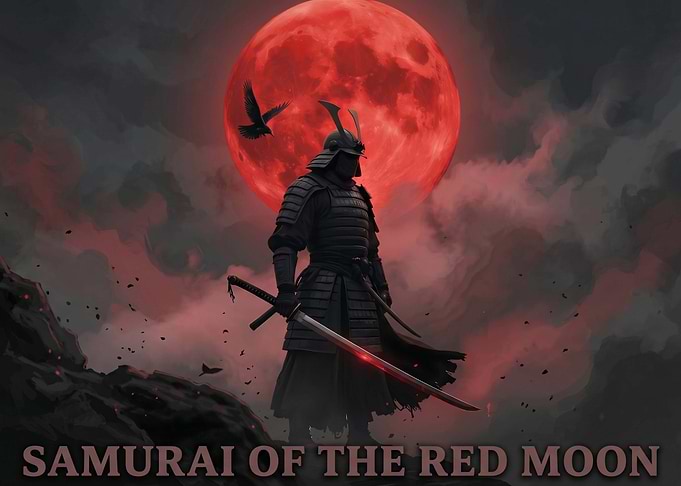 Samurai Under a Red Moon