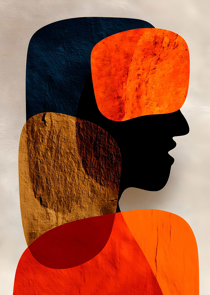 Abstract Profile with Geometric Shapes