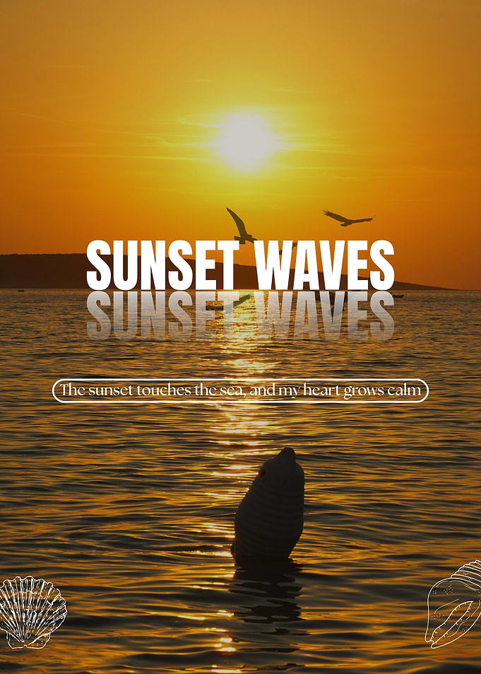 Sunset Waves and Seashells