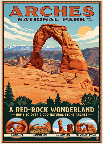 Arches National Park Vintage Poster