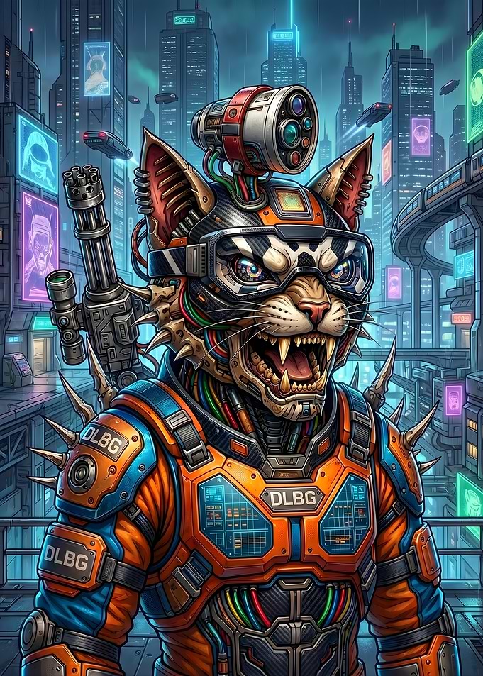 DLBG Cyberpunk #2 - Cat Warrior