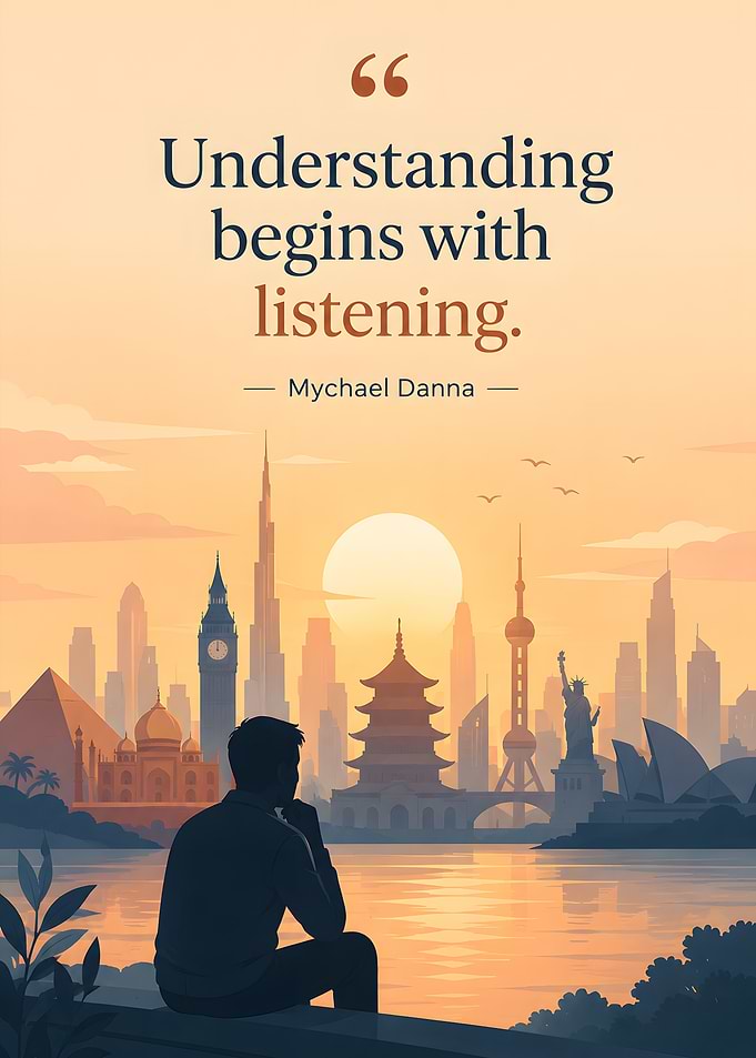 Understanding begins with listening quote