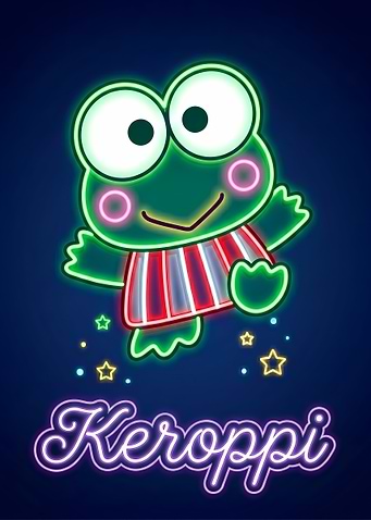 Keroppi Neon Art