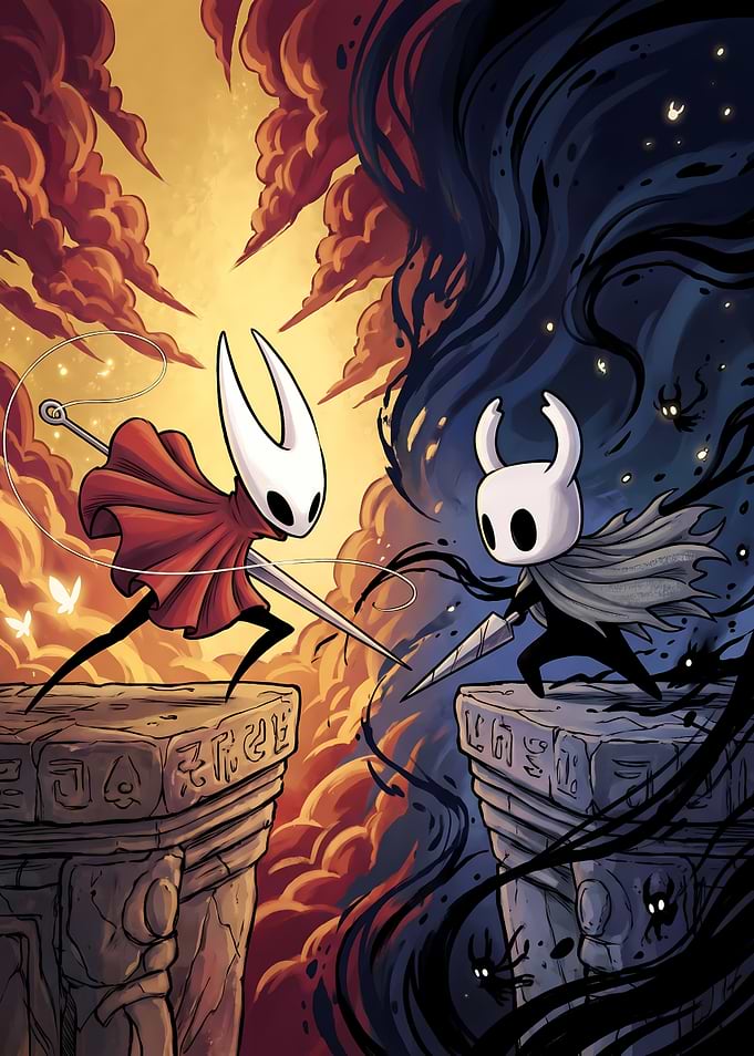 Hollow Knight Characters Facing Off
