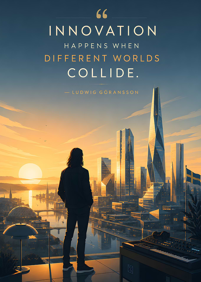 Innovation Quote with Cityscape