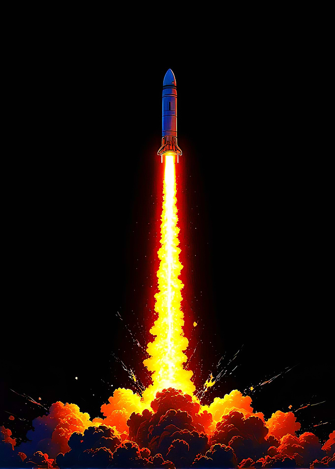 Rocket Launching into Space
