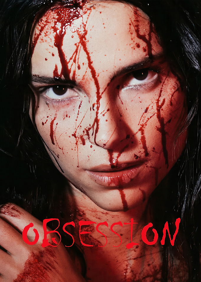 Bloody Woman with Obsession Text
