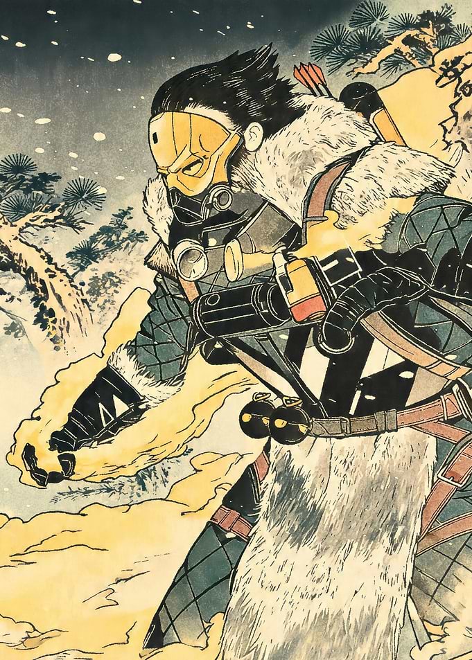Winter Warrior with Gas Mask