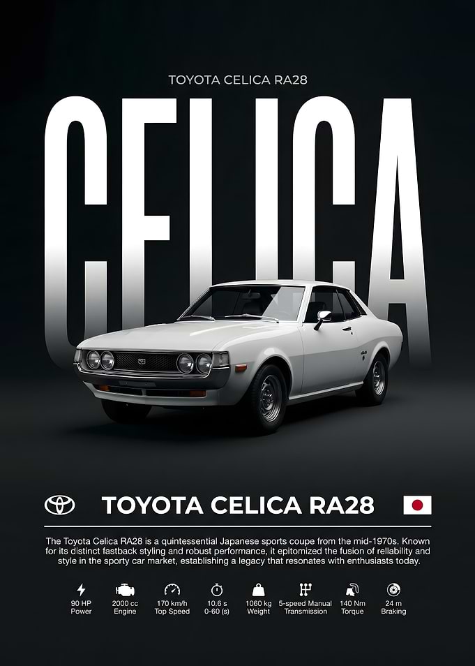 Toyota Celica RA28 Poster