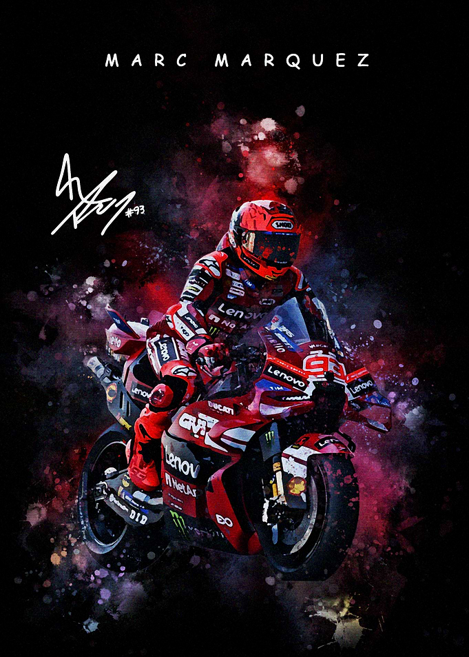 Marc Marquez Motorcycle Art