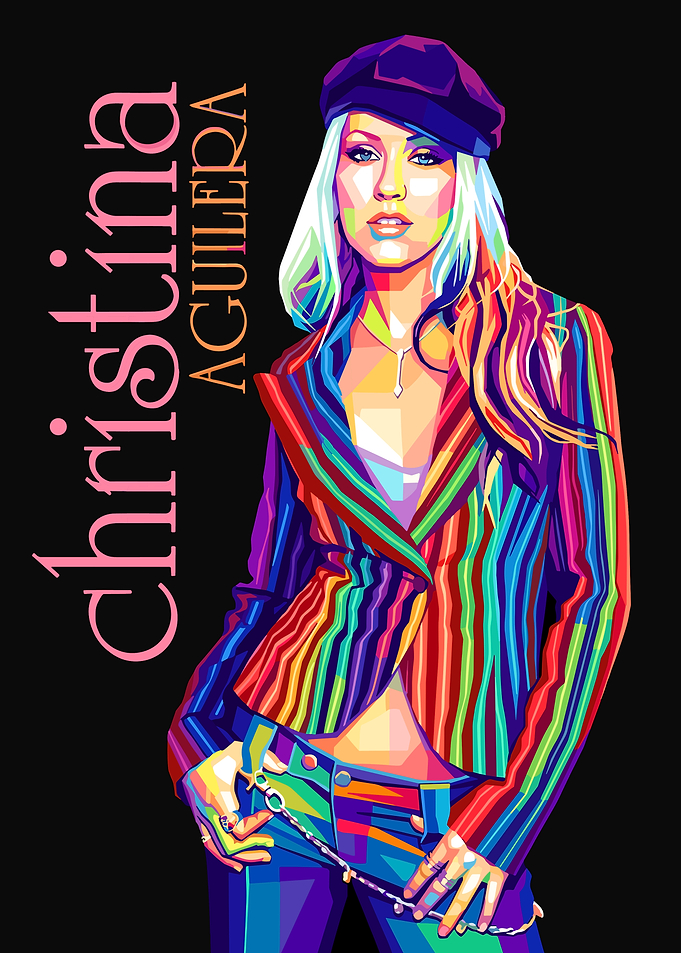 Christina Aguilera Pop Art Portrait