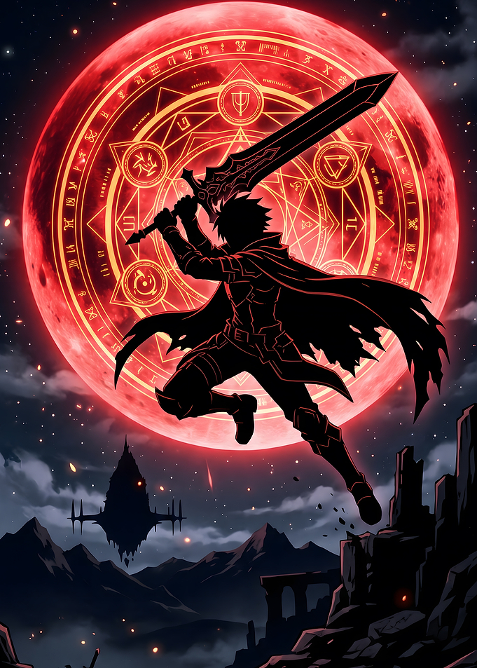 Warrior Under a Blood Moon