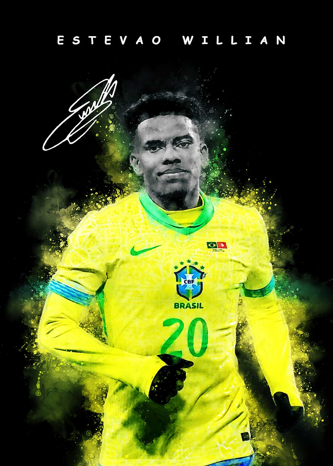 Estevao Willian Brazil Soccer Jersey