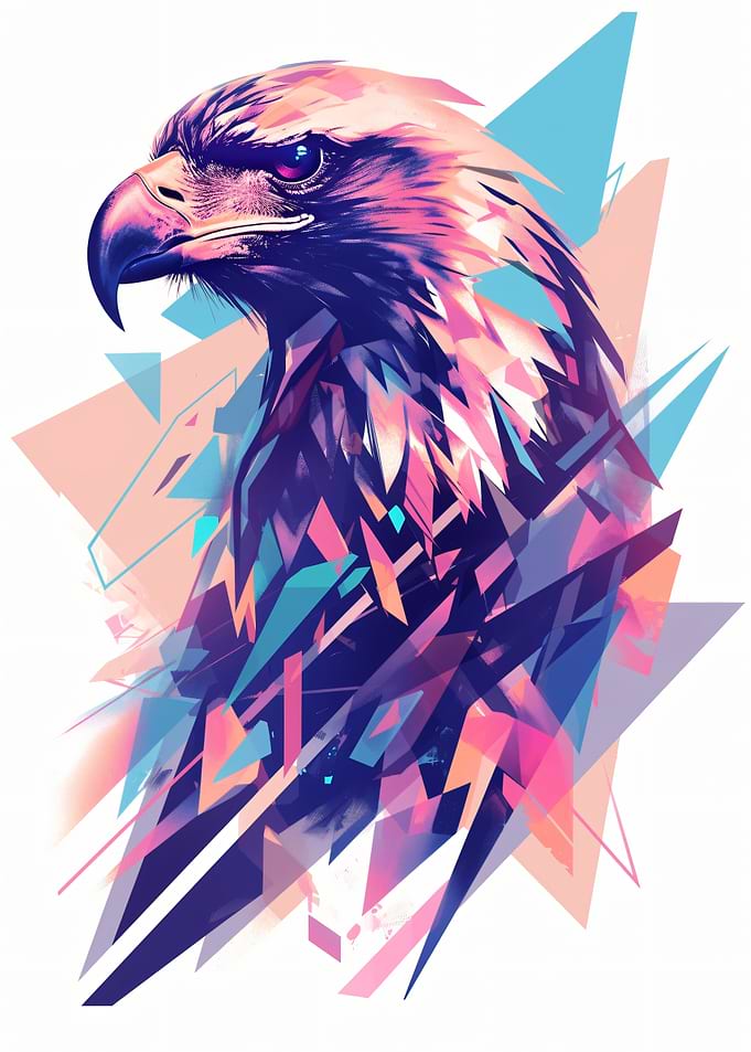 Geometric Eagle Portrait