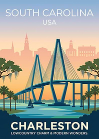 Charleston South Carolina Travel Poster
