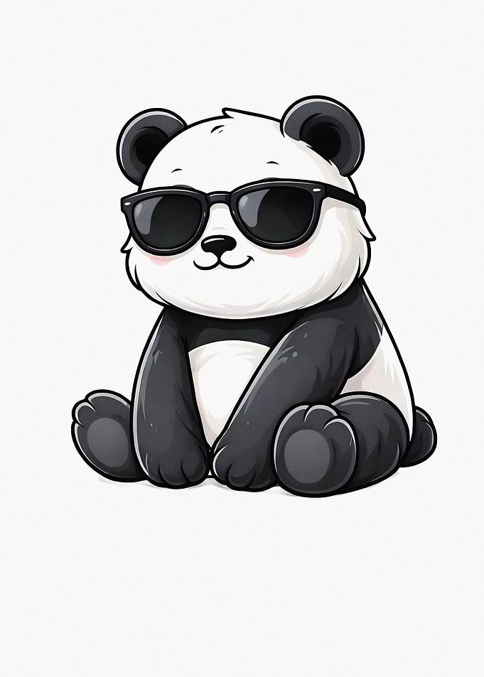 Cool Panda Wearing Sunglasses