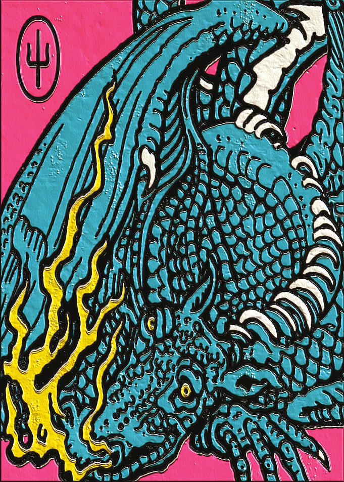 Dragon with Twenty One Pilots Symbol