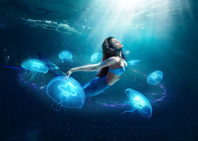 Mermaid with Jellyfish