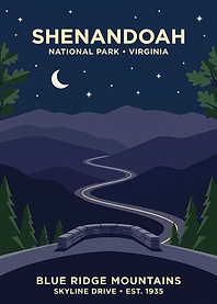 Shenandoah National Park Vintage Poster
