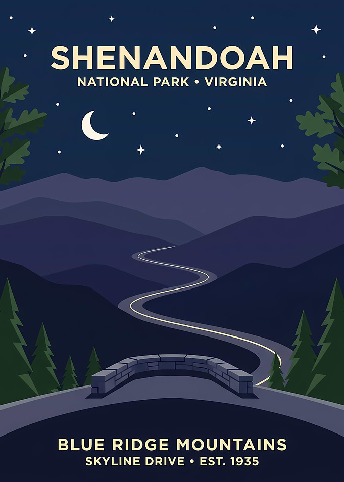 Shenandoah National Park Vintage Poster