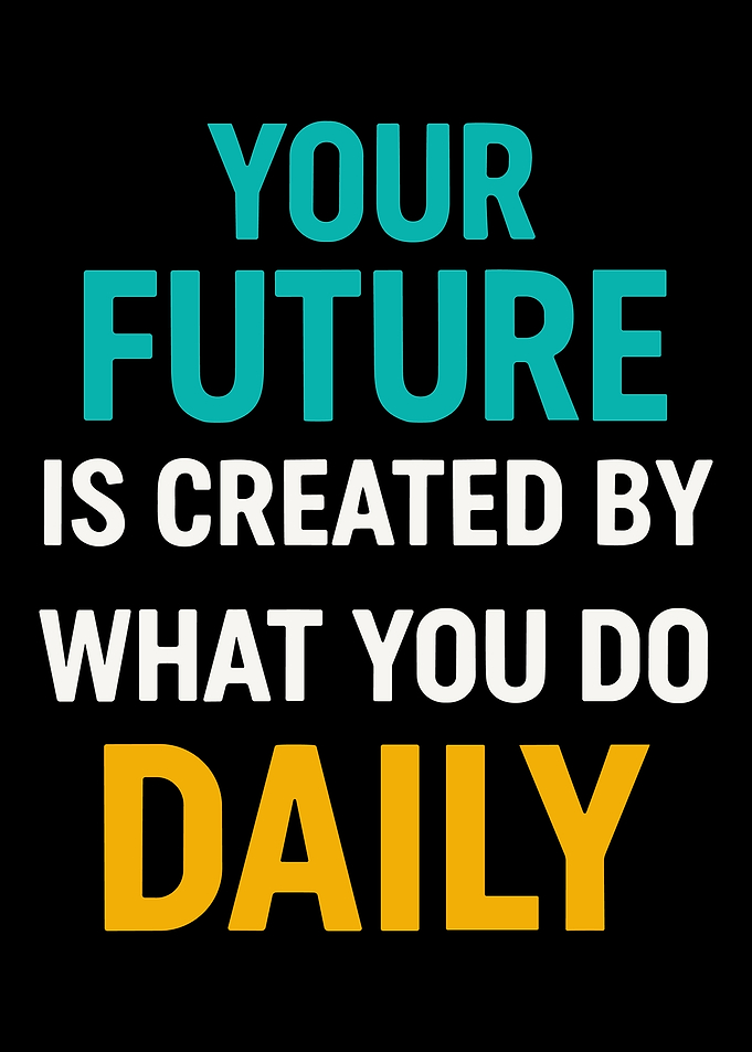 Your Future Is Created By What You Do Daily Motivational Typography Poster