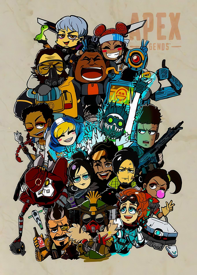 Apex Legends Chibi Character Collage