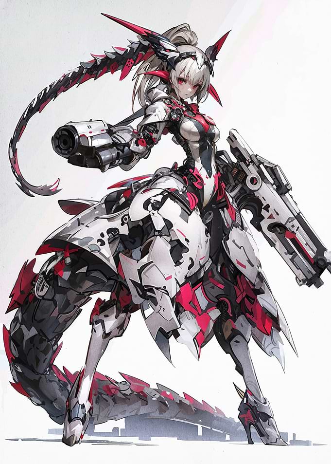 Mecha Girl with Weapons