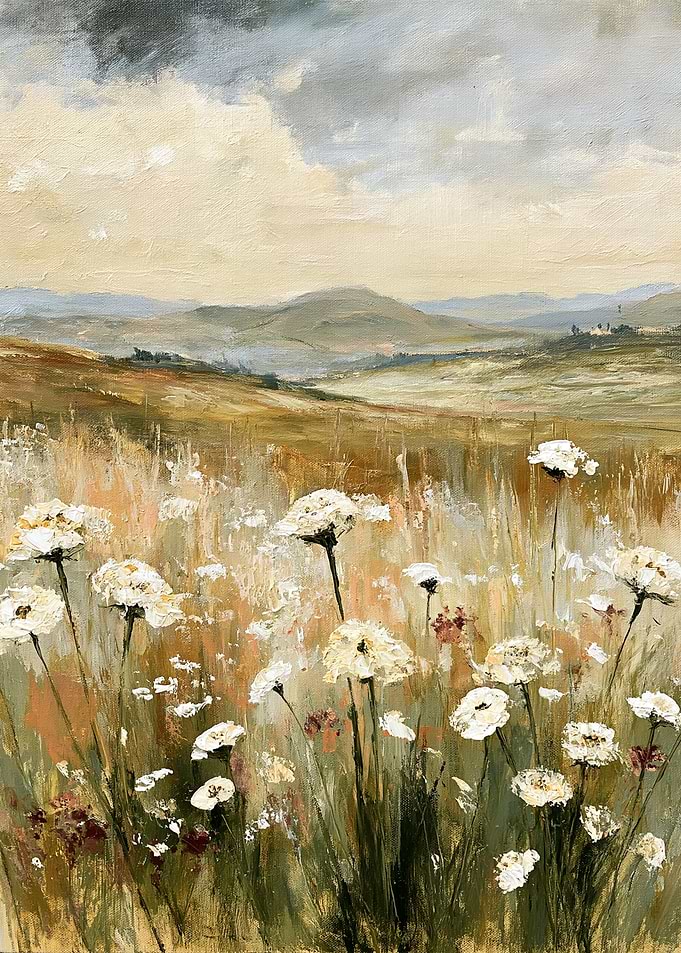 Impressionistic Field of Wildflowers
