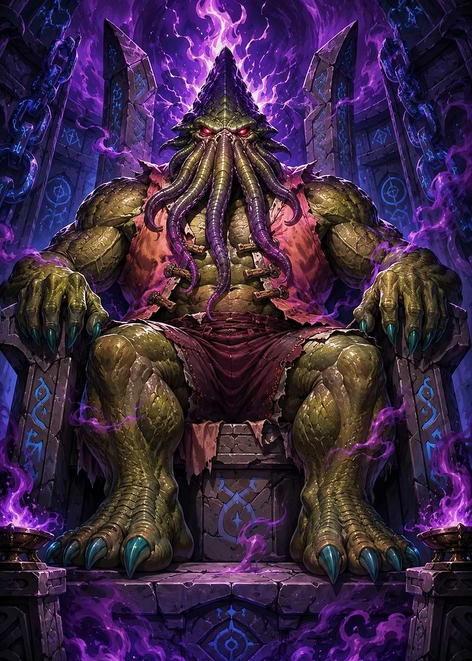 Tentacled Monster on Throne