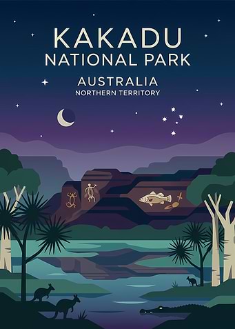 Kakadu National Park Vintage Poster