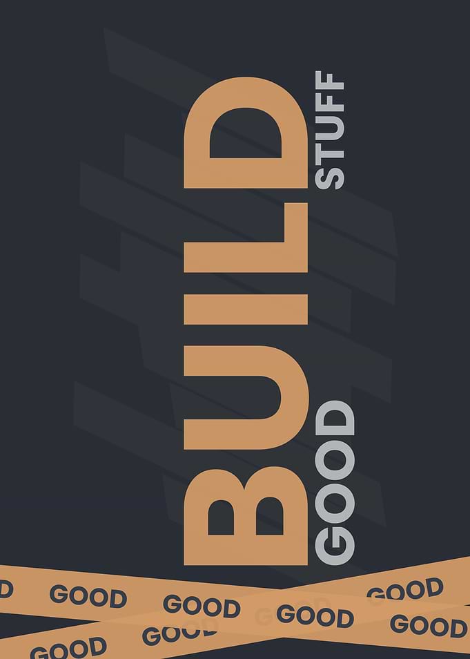 Build Good Stuff Minimalist Office Art