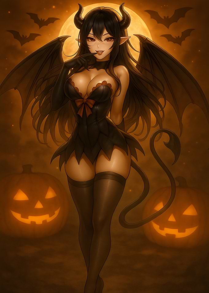 Anime Girl Halloween Succubus