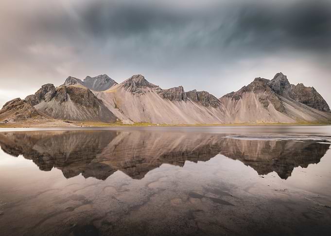 Mountain Reflection in Calm Water