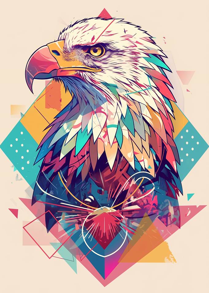 Geometric Eagle Portrait