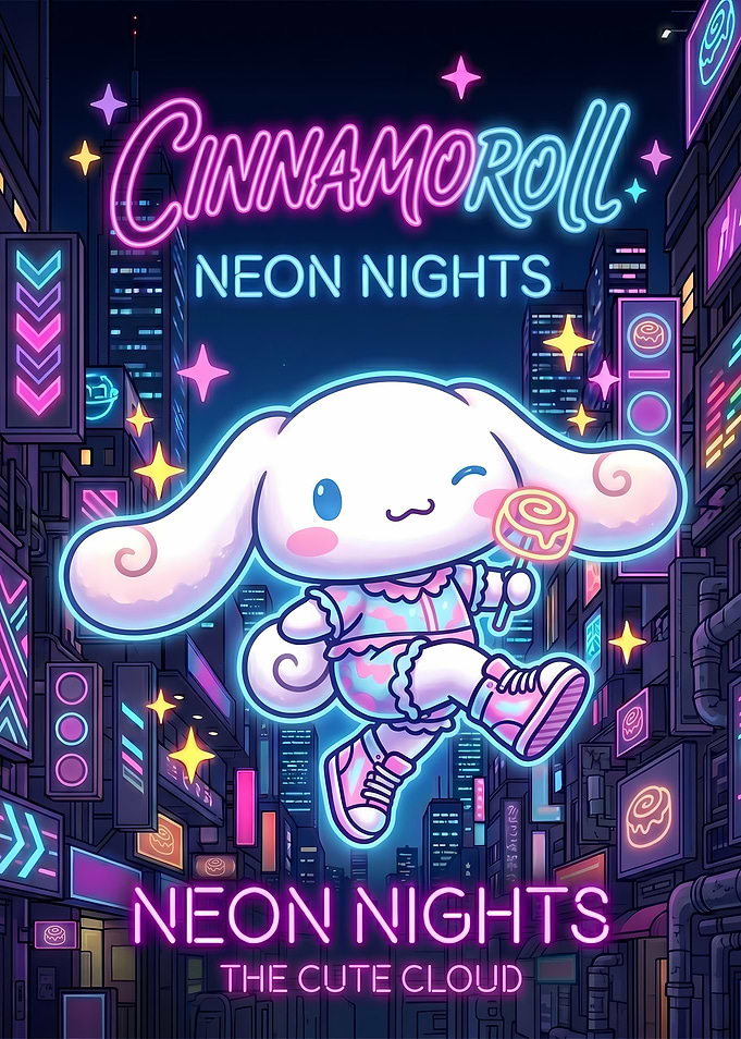 Cinnamoroll Neon Nights Cute Cloud