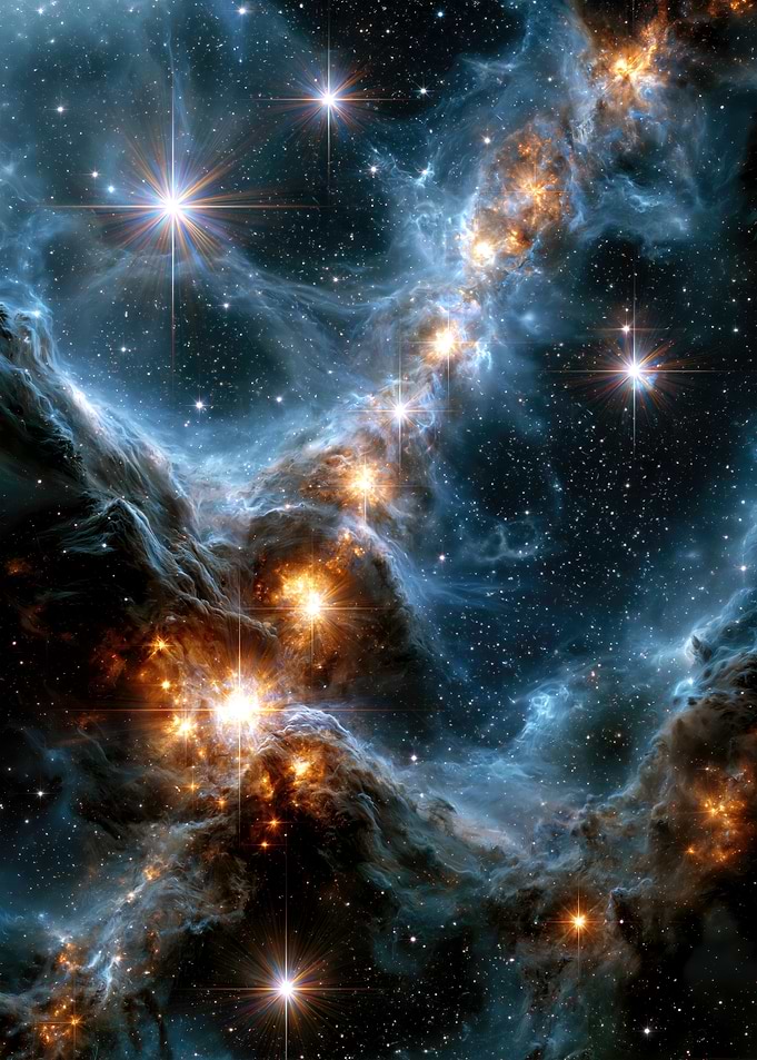 String of Pearls Nebula with Stars
