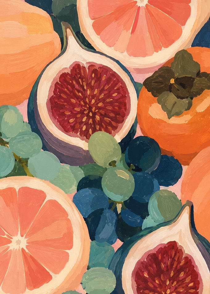 Vibrant Still Life of Assorted Fruits